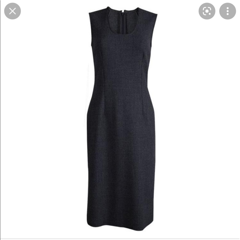 D&G by Dolce & Gabbana Grey Striped Wool Fitted Dress - Size 38 US 2-4 v sexy